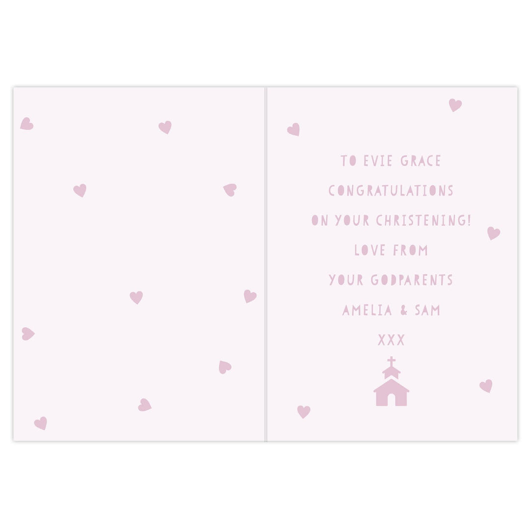 Personalised Memento Personalised Pink Papercut Style Card