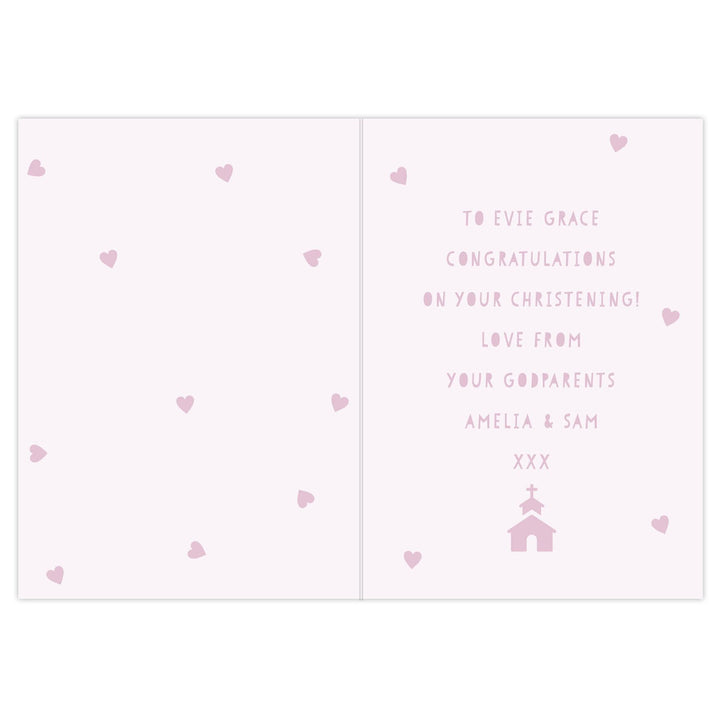 Personalised Memento Personalised Pink Papercut Style Card