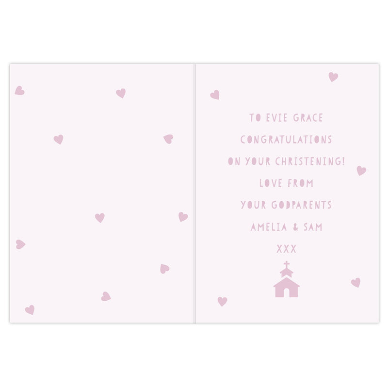Personalised Memento Personalised Pink Papercut Style Card
