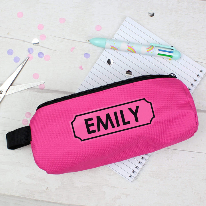 Personalised Memento Stationery &amp; Pens Personalised Pink Pencil Case