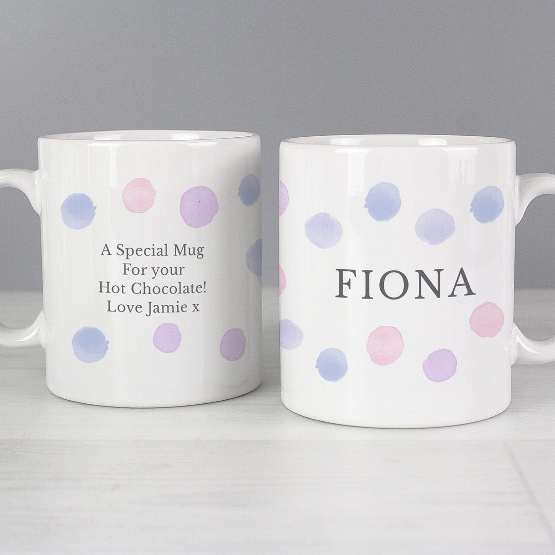 Personalised Memento Mugs Personalised Pink Spot Mug