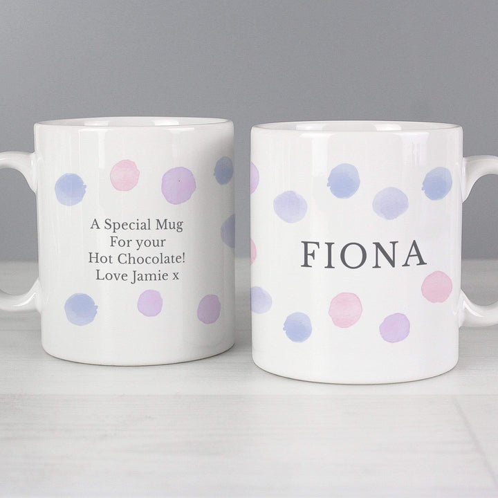 Personalised Memento Mugs Personalised Pink Spot Mug