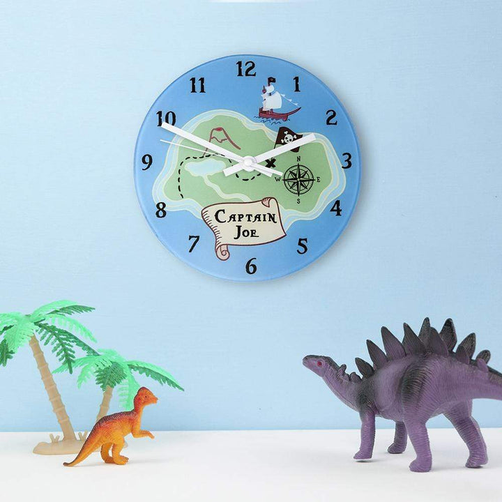 Treat Clocks &amp; Watches Personalised Pirate Wall Clock