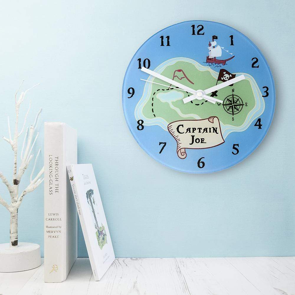Treat Clocks &amp; Watches Personalised Pirate Wall Clock