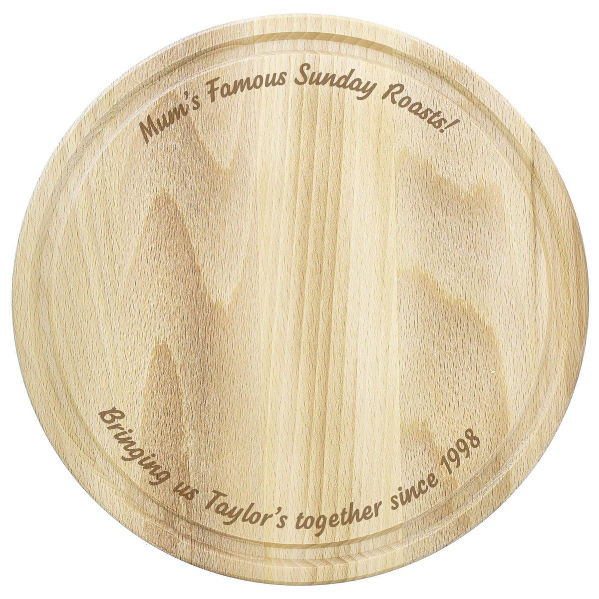 Personalised Memento Personalised Plain Round Chopping Board