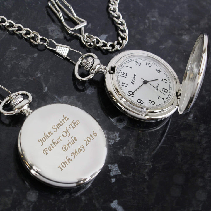 Personalised Memento Clocks &amp; Watches Personalised Pocket Fob Watch