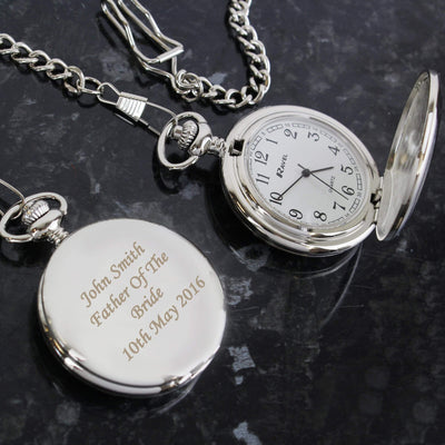 Personalised Memento Clocks & Watches Personalised Pocket Fob Watch