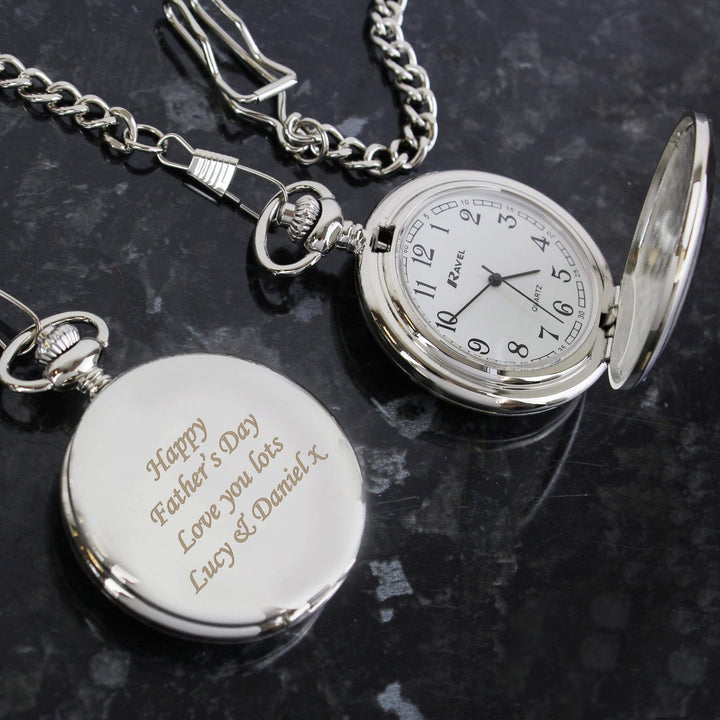 Personalised Memento Clocks &amp; Watches Personalised Pocket Fob Watch