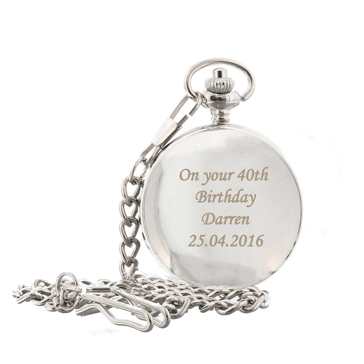 Personalised Memento Clocks &amp; Watches Personalised Pocket Fob Watch