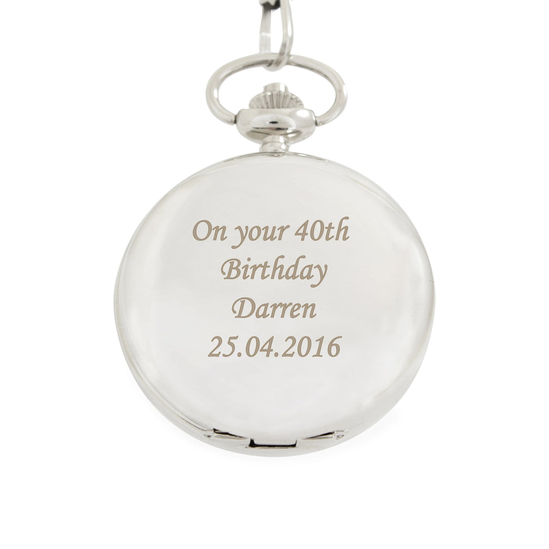 Personalised Memento Clocks &amp; Watches Personalised Pocket Fob Watch