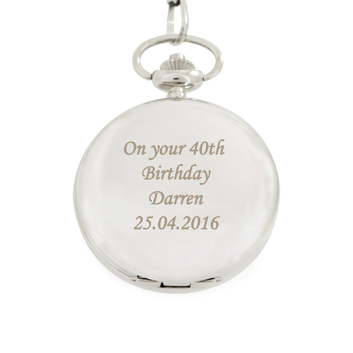 Personalised Memento Clocks &amp; Watches Personalised Pocket Fob Watch