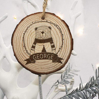 Treat Christmas Decorations Personalised Polar Bear Christmas Tree Decoration