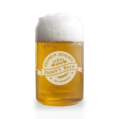 Treat Personalised Premium Quality Beer Can Glass