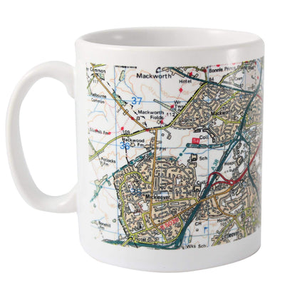 Personalised Memento Mugs Personalised Present Day Edition Map Mug