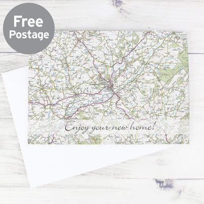 Personalised Memento Greetings Cards Personalised Present Day Map Card