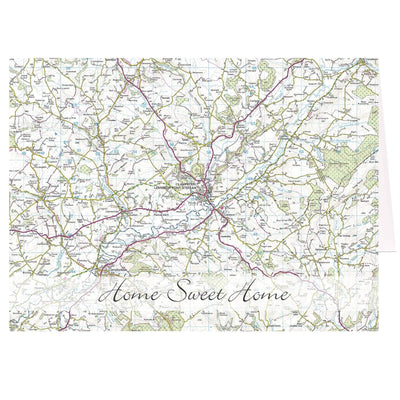 Personalised Memento Greetings Cards Personalised Present Day Map Card