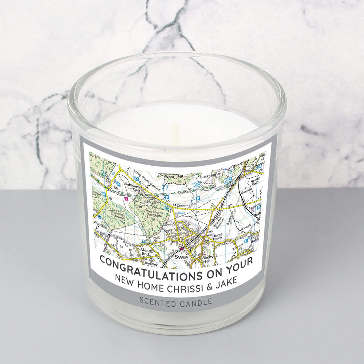 Personalised Memento Candles &amp; Reed Diffusers Personalised Present Day Map Compass Scented Jar Candle