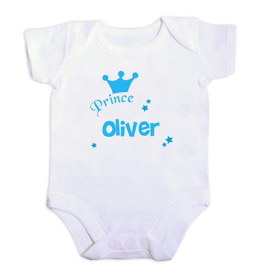 Personalised Memento Clothing Personalised Prince Baby Vest