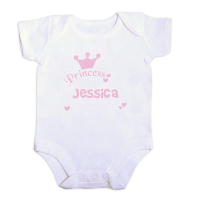 Personalised Memento Clothing Personalised Princess Baby Vest