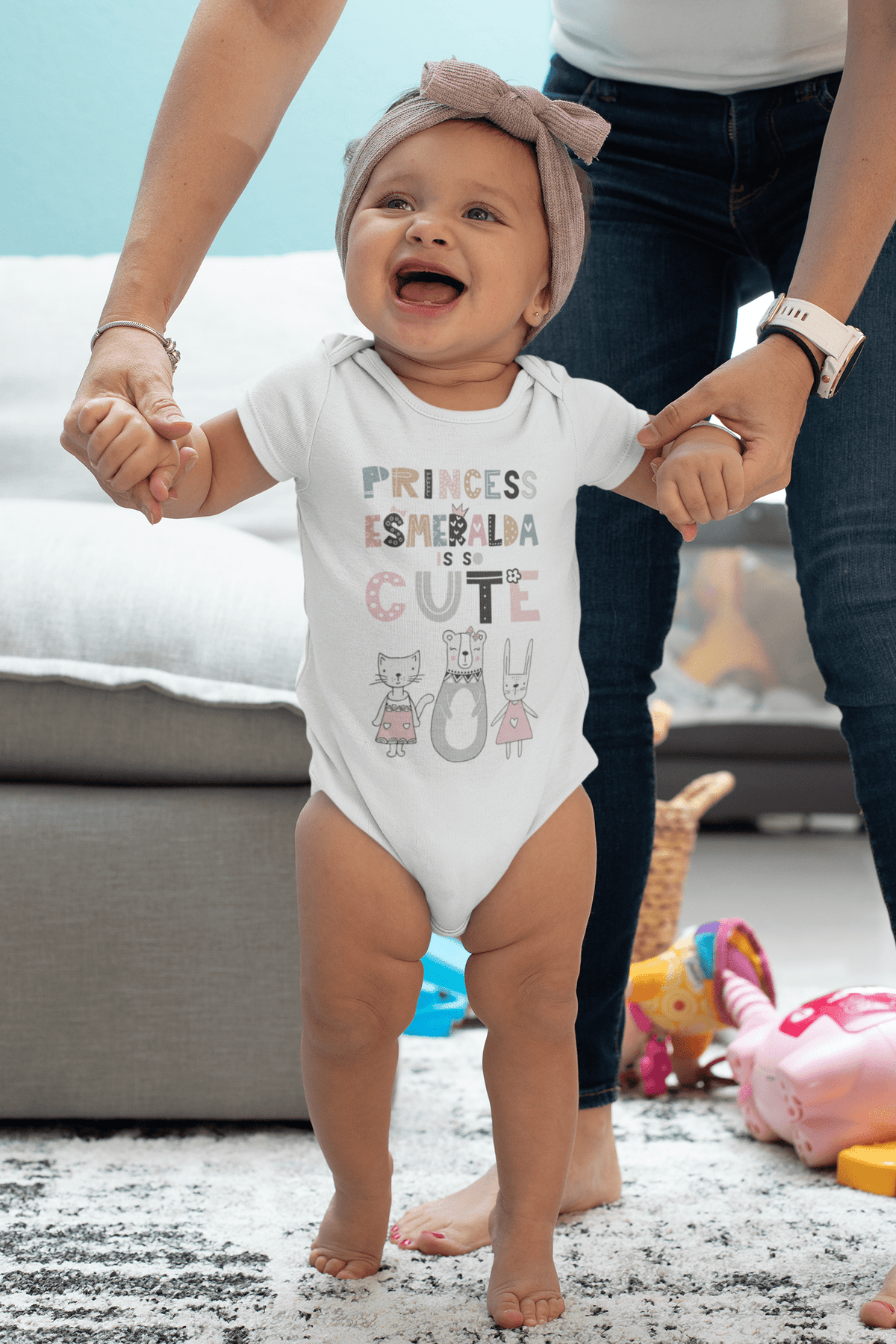 The Little Personal Shop Babygrows Personalised Princess Design
