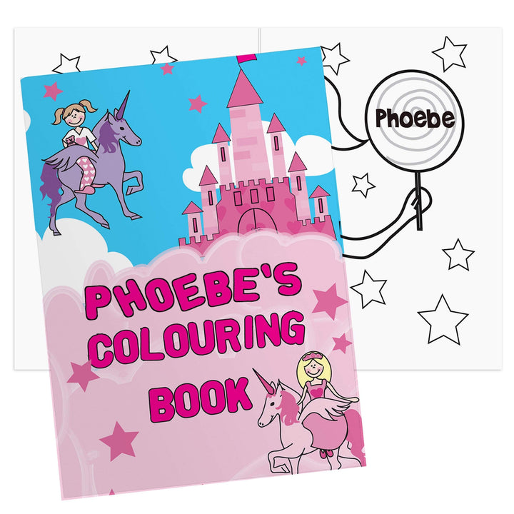 Personalised Memento Books Personalised Princess &amp; Unicorn Colouring Book