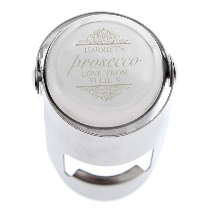 Personalised Memento Glasses &amp; Barware Personalised Prosecco Bottle Stopper
