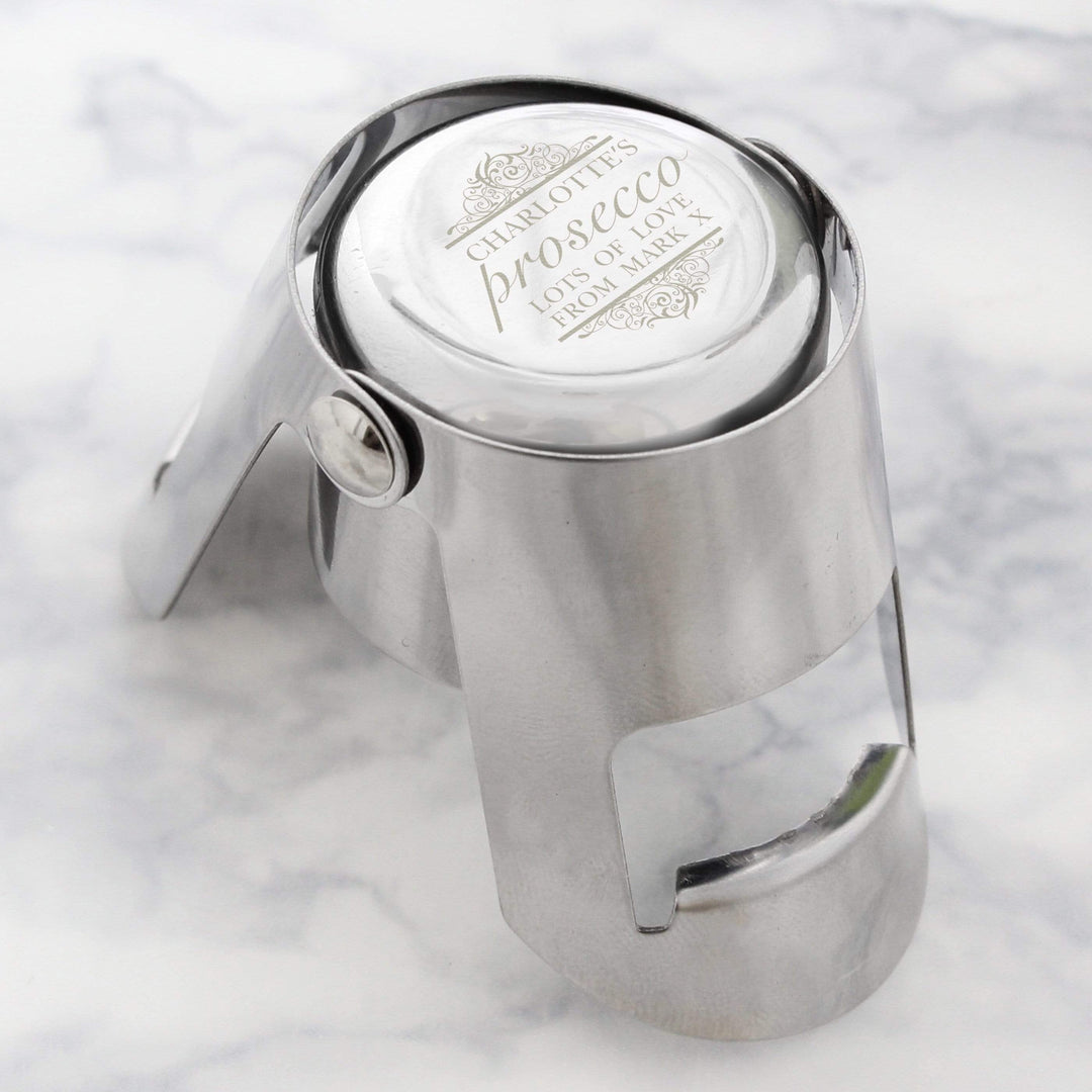Personalised Memento Glasses &amp; Barware Personalised Prosecco Bottle Stopper