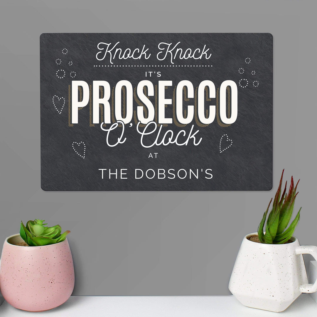 Personalised Memento Hanging Decorations &amp; Signs Personalised Prosecco Metal Sign