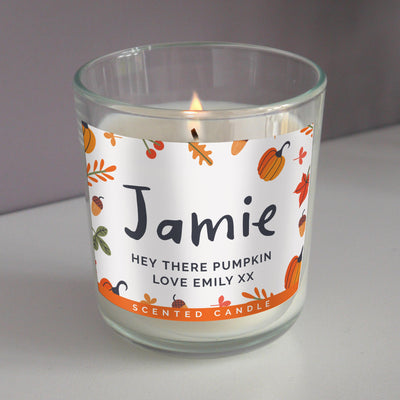 Personalised Memento Personalised Pumpkin Candle in a Jar