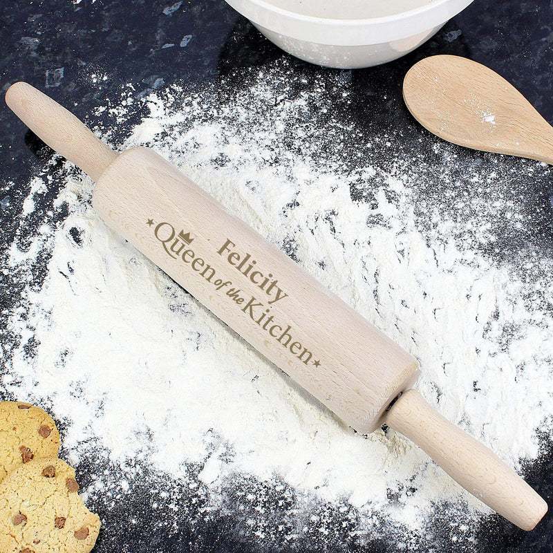 Personalised Memento Personalised Queen of the Kitchen Rolling Pin
