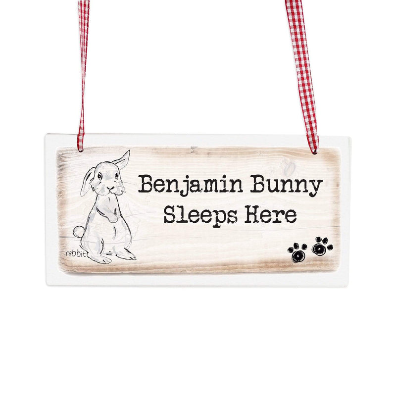 Personalised Rabbit Wooden Sign Delivered | The Personal Shop