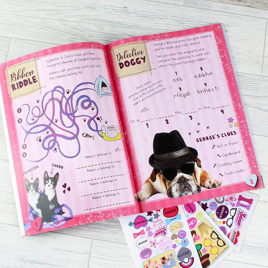 Personalised Memento Books Personalised Rachael Hale Adorable Animals Activity Book With Stickers
