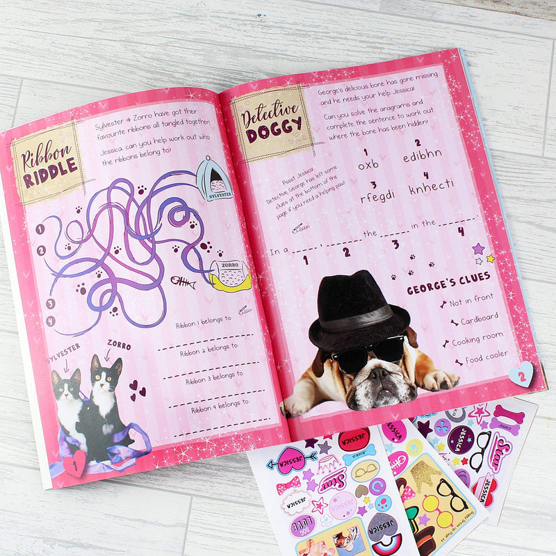 Personalised Memento Books Personalised Rachael Hale Adorable Animals Activity Book With Stickers