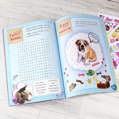 Personalised Memento Books Personalised Rachael Hale Adorable Animals Activity Book With Stickers