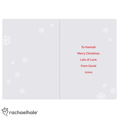 Personalised Memento Greetings Cards Personalised Rachael Hale Christmas Dachshund Through the Snow Card