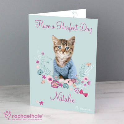 Personalised Memento Greetings Cards Personalised Rachael Hale Cute Kitten Card