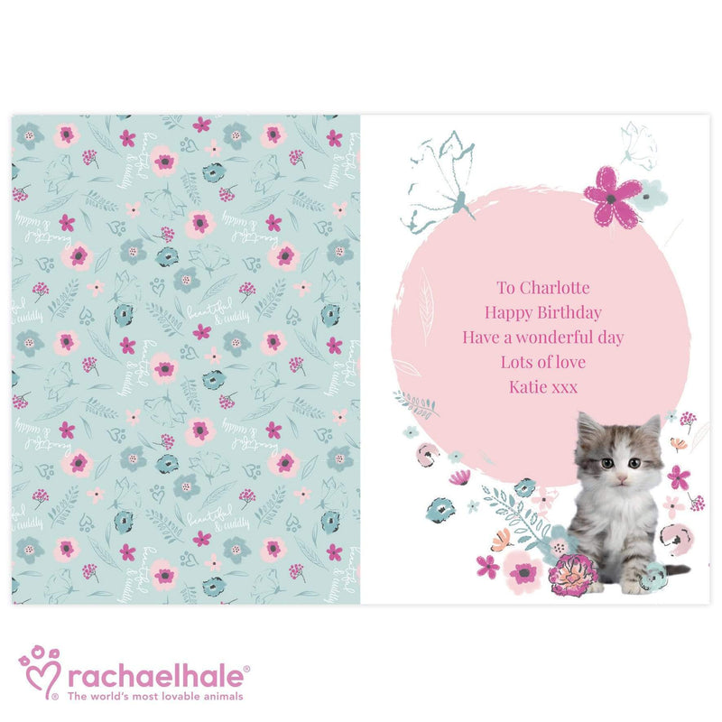 Personalised Memento Greetings Cards Personalised Rachael Hale Cute Kitten Card