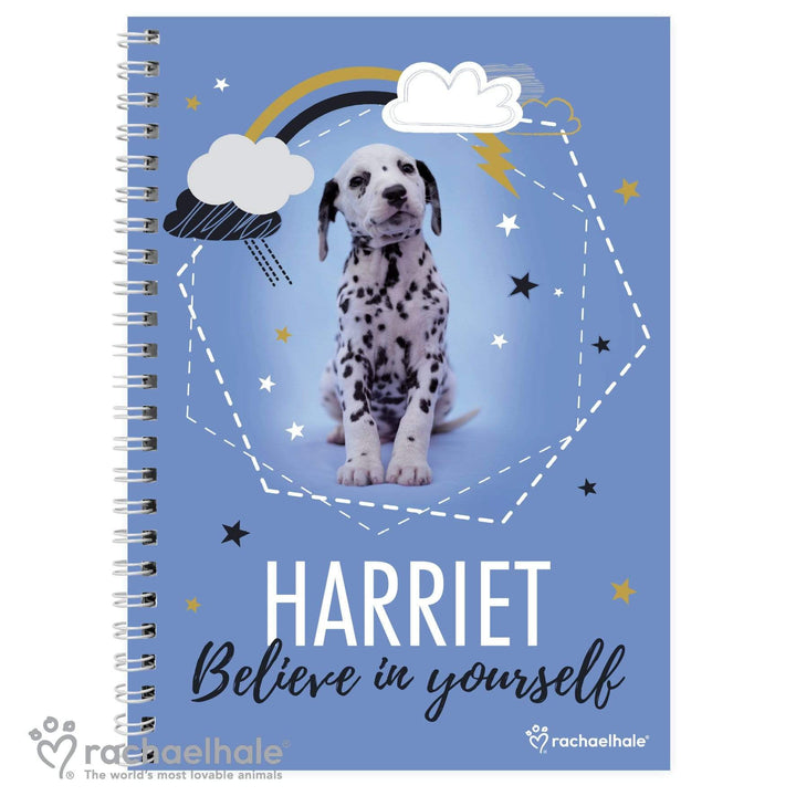 Personalised Memento Stationery &amp; Pens Personalised Rachael Hale Dalmatian A5 Notebook