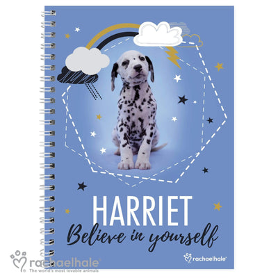 Personalised Memento Stationery & Pens Personalised Rachael Hale Dalmatian A5 Notebook