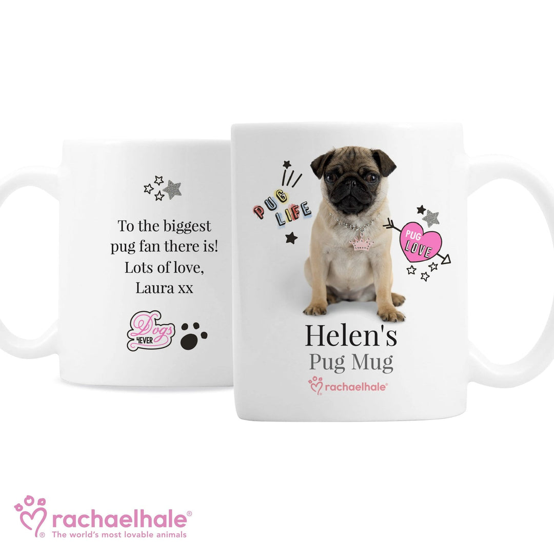 Personalised Memento Mugs Personalised Rachael Hale Doodle Pug Mug