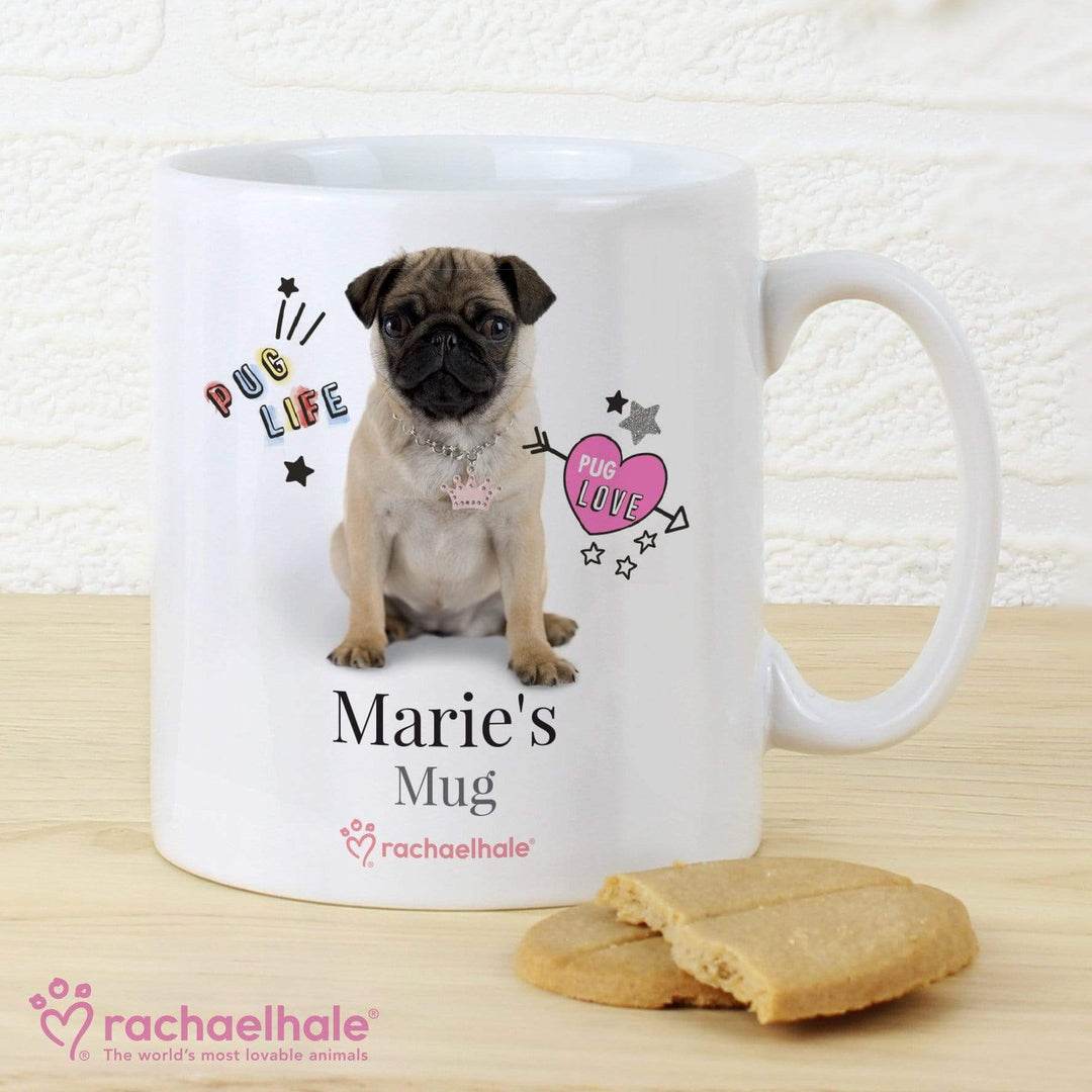 Personalised Memento Mugs Personalised Rachael Hale Doodle Pug Mug
