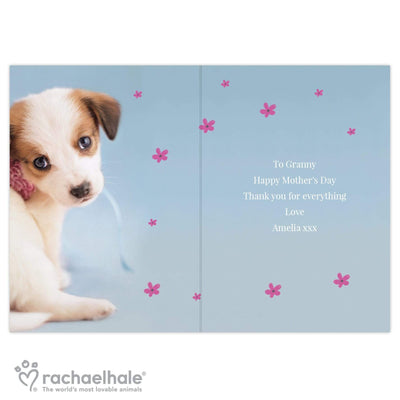 Personalised Memento Greetings Cards Personalised Rachael Hale 'Just for You' Puppy Card