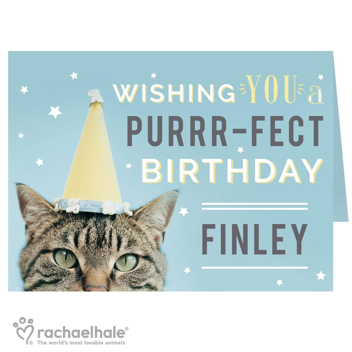 Personalised Memento Greetings Cards Personalised Rachael Hale Purr-fect Birthday Card