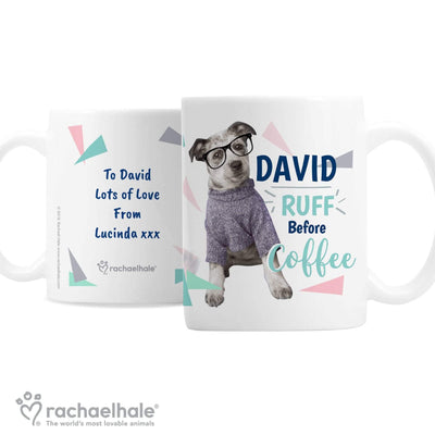 Personalised Memento Mugs Personalised Rachael Hale 'Ruff Before Coffee' Dog Mug