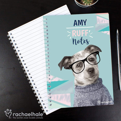Personalised Memento Stationery & Pens Personalised Rachael Hale 'Ruff Notes' Dog A5 Notebook