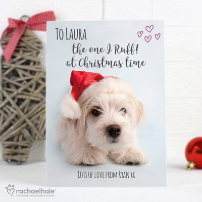 Personalised Memento Greetings Cards Personalised Rachael Hale Terrier Christmas Card
