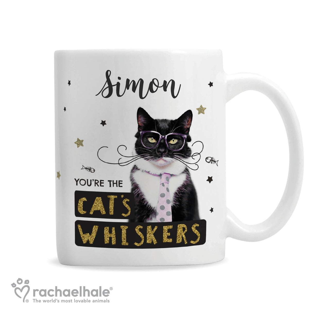Personalised Memento Mugs Personalised Rachael Hale 'You're the Cat's Whiskers' Mug