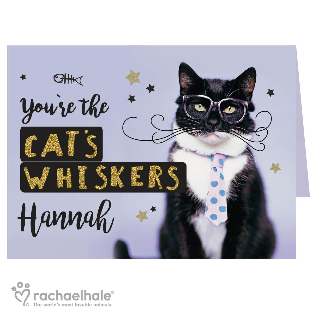 Personalised Memento Greetings Cards Personalised Rachael Hale Youre the Cats Whiskers Card