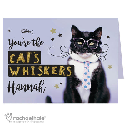 Personalised Memento Greetings Cards Personalised Rachael Hale Youre the Cats Whiskers Card