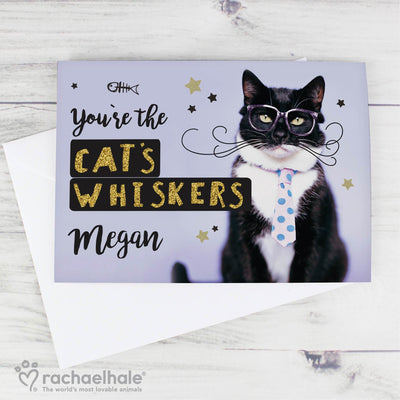 Personalised Memento Greetings Cards Personalised Rachael Hale Youre the Cats Whiskers Card